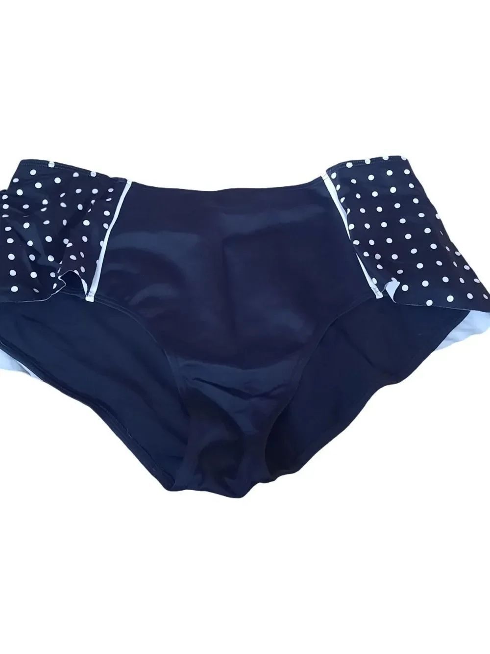 SPANX Black & White Polka Dot Swim Bikini Bottoms